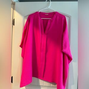 Pink Oversized Dress Top